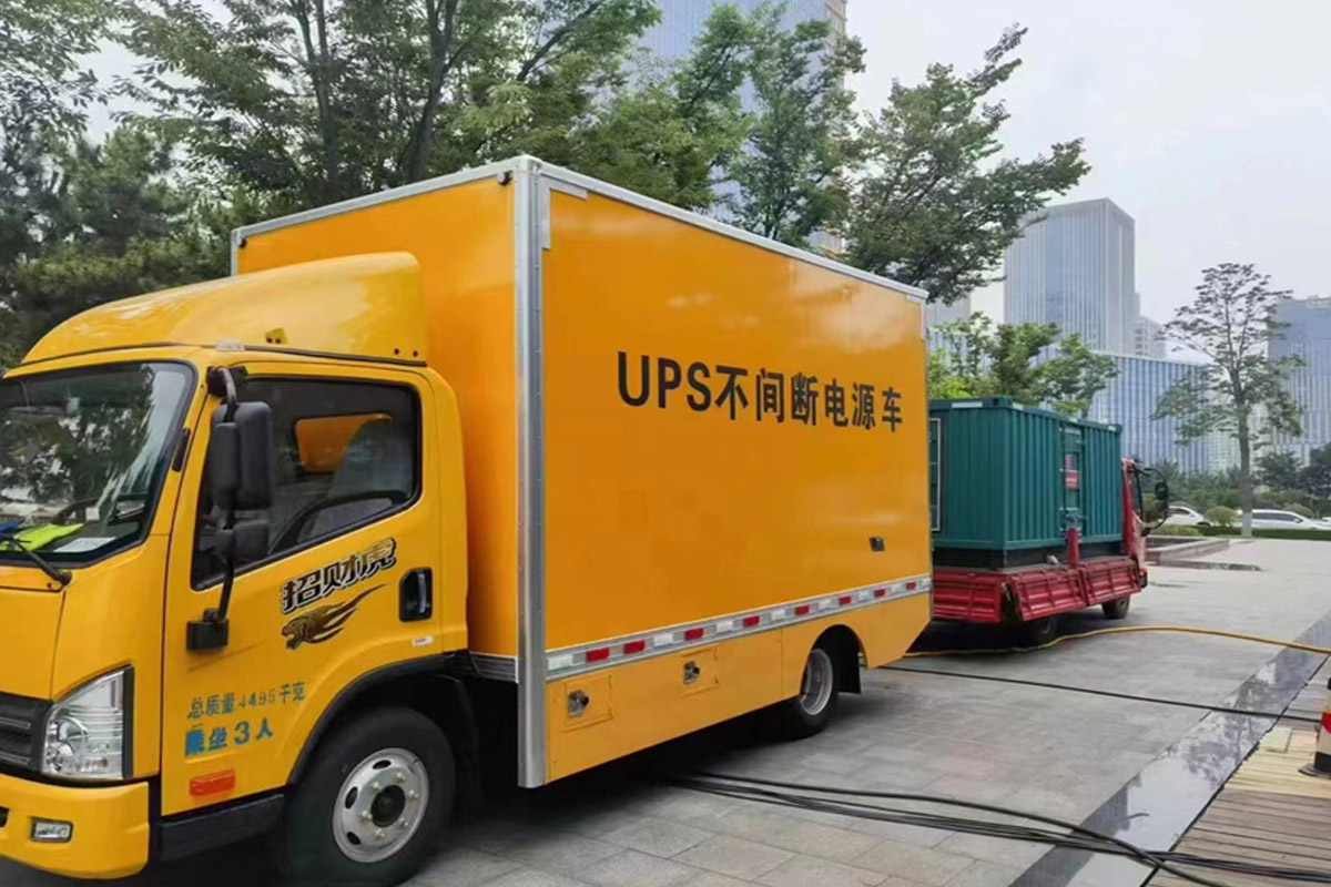鹤山发电机租赁施工现场